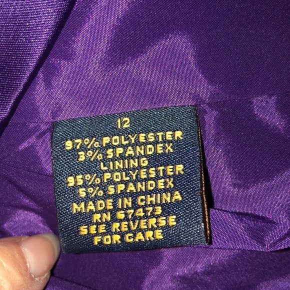 Just Taylor Gorgeous Purple Sleeveless Ruffle V Neck Waisted Party Dress Size 12 - Picture 9 of 10